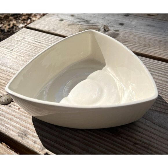 Mid-Century Modern Triangle Bowl With Lid California Pottery Atomic Style - Picture 4 of 11